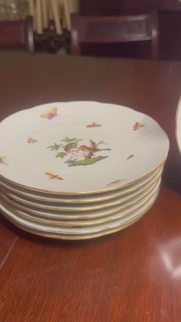 8 Herend Rothschild Salad/Dessert Plates - 8 inch diameter (#510)