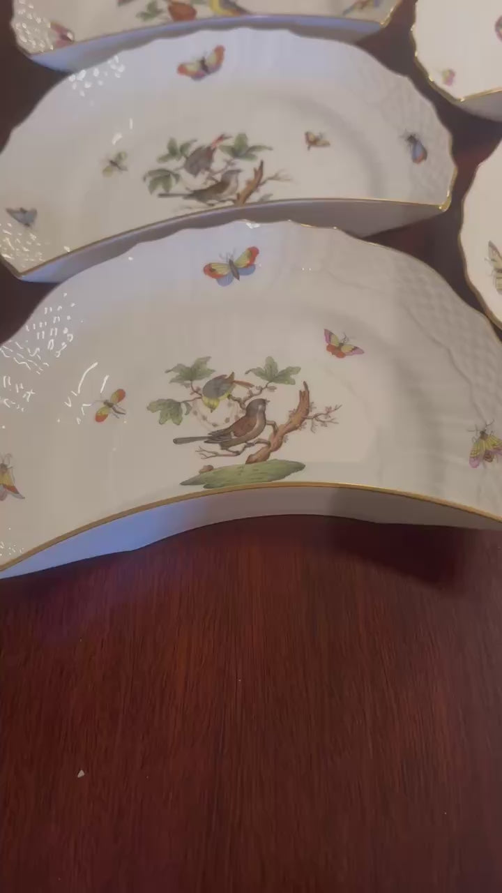 5 Herend Rothschild Salad Plates (#1530)