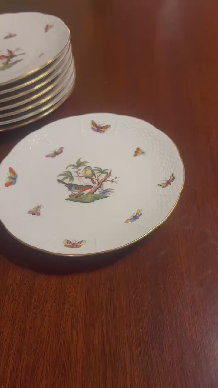 8 Herend Rothschild Salad/Dessert Plates - 8 inch diameter (#510)
