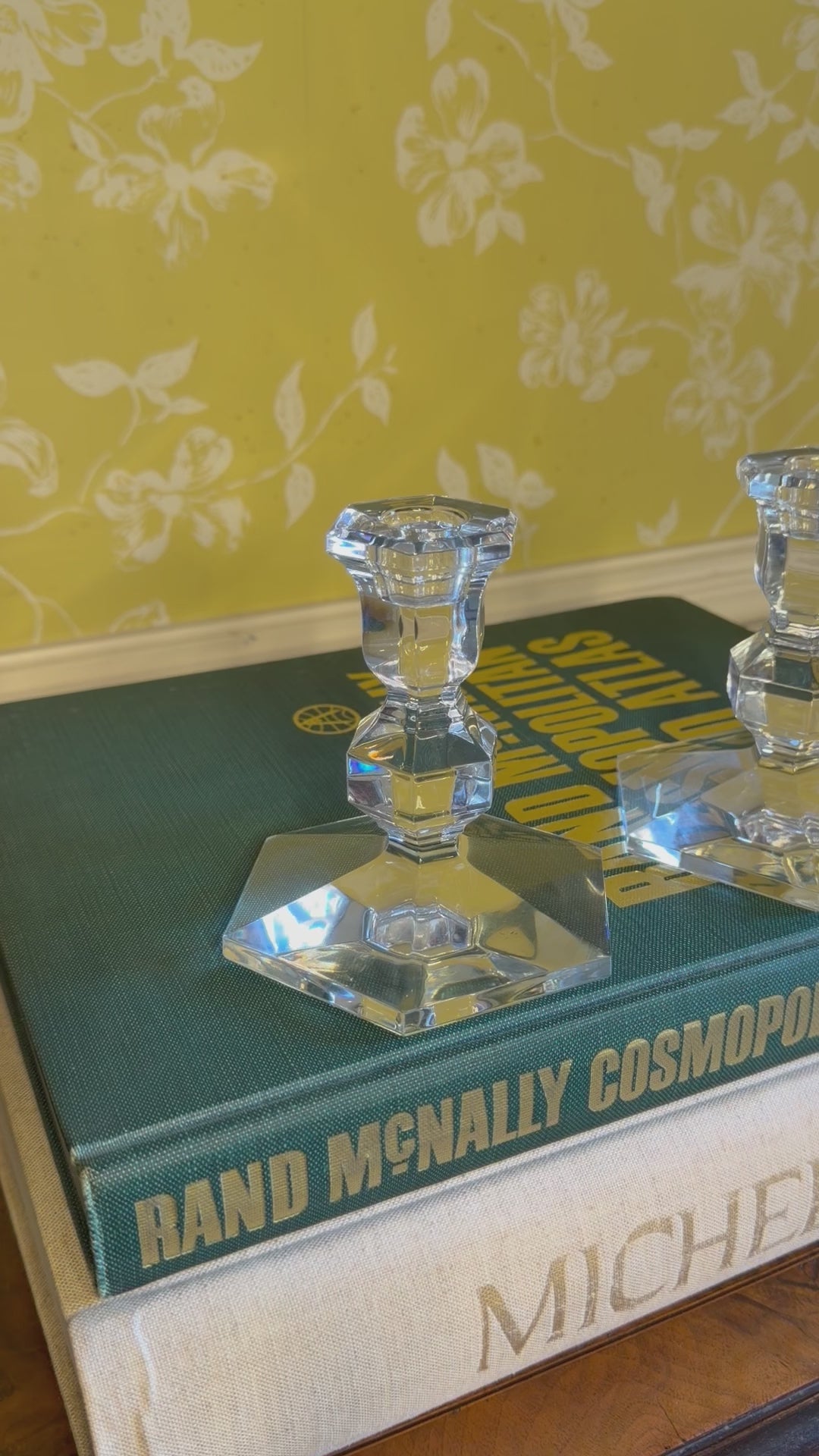 Val St. Lambert Crystal Candle Holders